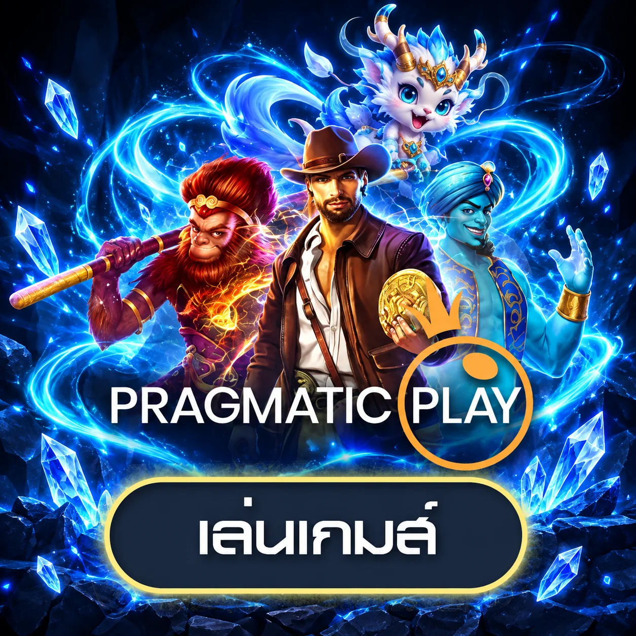 การ์ดทดลองเล่น Pragmatic Play โทนสีน้ำเงิน